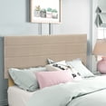 thumbnail image 1 of Wayton-Continental Sleep, Upholstered Fabric Headboard, Queen, Tan, 1 of 8