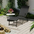 thumbnail image 1 of Waytrim Metal Adjustable Back and Ergonomic Design Outdoor Lounge Chaise Black, 1 of 9