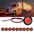 thumbnail image 1 of Waywe 3/4 Inch Bullet Side Marker Light 10PCS Red Round Clearance LED Front Rear Indicator Lights for Trailer Van Caravan Boat Truck RV Car Bus, 1 of 7
