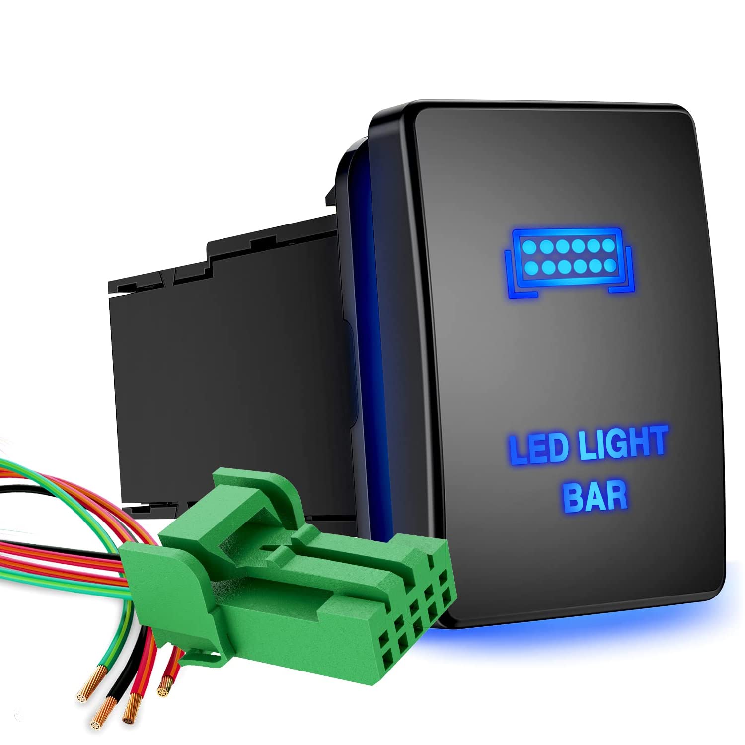 Waywe LED Light BAR Push Button Switch 12V ON Off Switches with ...