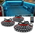 thumbnail image 1 of Waywe RGB Truck Bed Light Strip 3PCS 60" 270 LEDs Neon Accent Lighting with RF Remote On/Off Switch Splitter Extension Cable for 12 V Car Cargo Pickup SUV RV Boat, 1 of 9