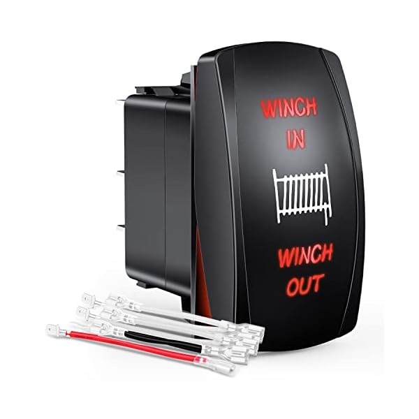 Waywe Winch Rocker Switch Momentary Toggle Switch ON Off ON Switch DPDT ...