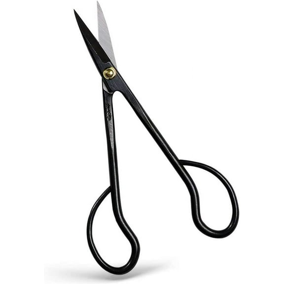 Wazakura Satsuki Bonsai Scissors 7" Long Handle Black Made in Japan