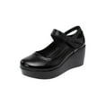 thumbnail image 1 of Wazshop Ladies Pumps Mid Heel Mary Jane Wedge Casual Shoes Comfort Ankle Strap Dress Shoe Womens Platform Non Slip Black 7, 1 of 9