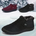 thumbnail image 1 of Wazshop Women's Flat Heel Ankle Boots Slip On Boat Shoes Snow Waterproof Warm Booties, 1 of 4