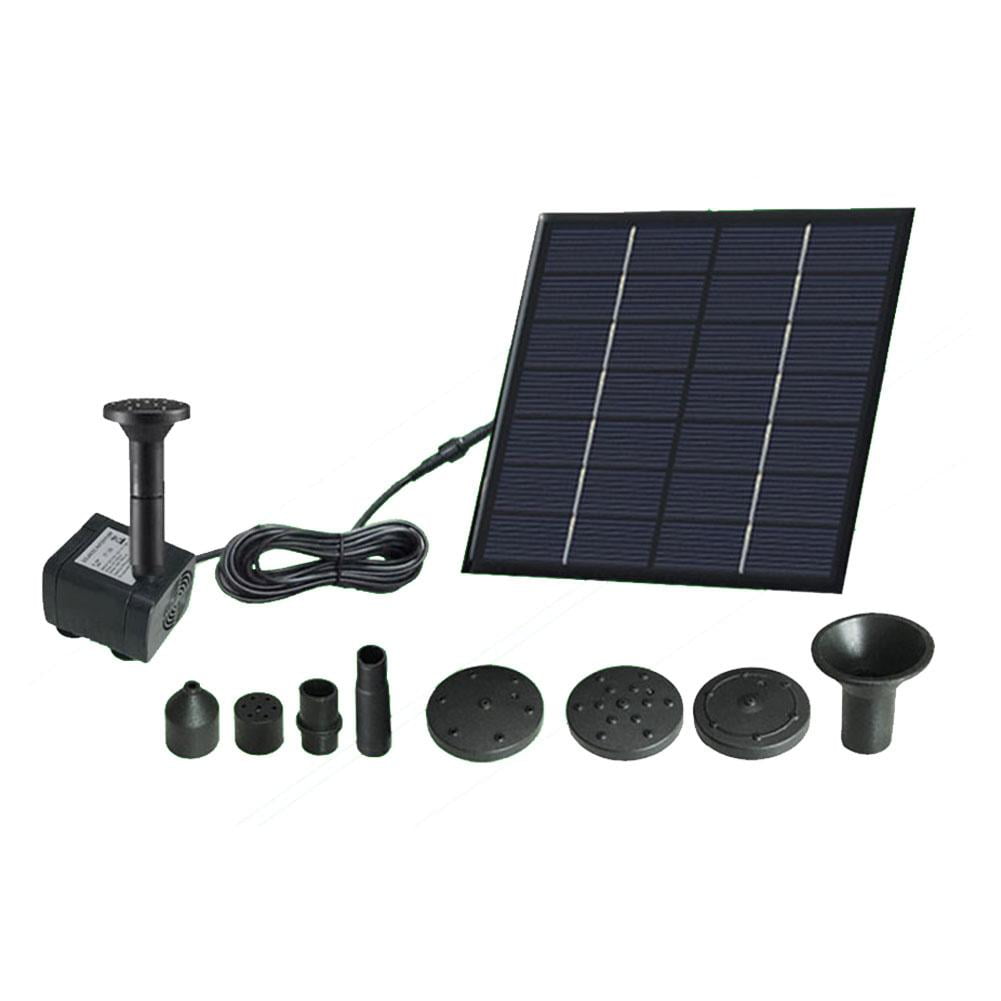 Wbxfbo NEW Solar Water Panel Power Fountain Pump Pool Garden Submersible Watering Kit G6S7