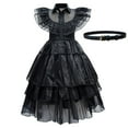 Wcucv 2024 Halloween Wednesday Addams Cosplay Costume Dress Girls