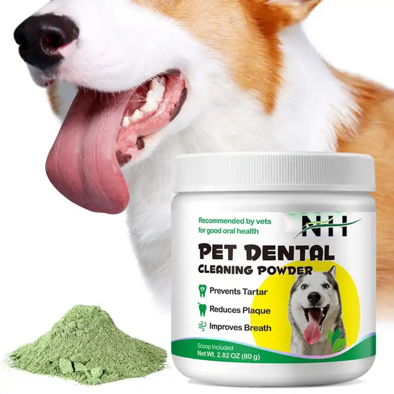 Wcucv Price Cut! Dog Teeth Cleaning, Powder Breath Freshener With