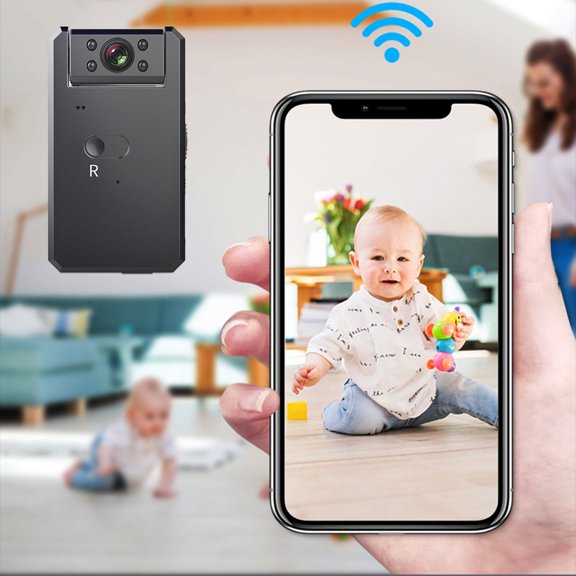 Wd6 Network Wifi Camera 1080p, Wireless Security Camera with Hotspot, 110 Wide Angle Ir Night Vision, Remote Monitoring for Home Office