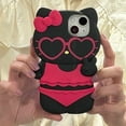 thumbnail image 1 of Wdaidj Sanrio Hello Kitty cute 3D cartoon iPhone case for 14 13 12 11 pro Max phone case kawaii new anime graphic Japanese Y2K cover, 1 of 8