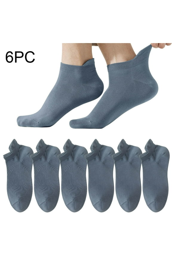 6 Pairs Man Socks Mesh Ventilation Non Slip Liner Footies Thin Socks Lightweight Socks