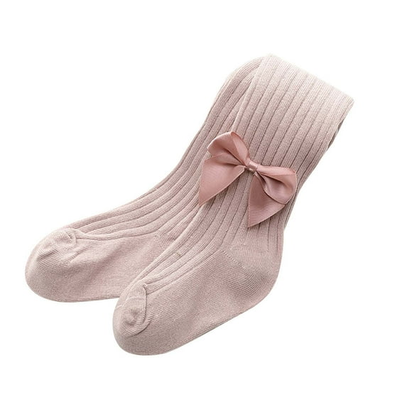 Wdfiry Baby Girl Tights Cable Knit Footless Leggings Stockings Solid Cotton Pantyhose for Infant Toddler 6M-5Y