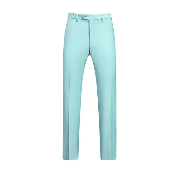 Wdfiry Big And Tall Mens's Suit Pants Straight Casual Solid Color Suit Trousers Plus Size Business Leisure Pants