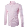 thumbnail image 1 of Wdfiry Big and Tall Dress Shirts for Men 2024 Clearance,Regular Fit Long Sleeve Shirt Solid Casual Button Down Shirts Wrinkle Free Cotton Business Shirts, 1 of 2