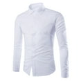 thumbnail image 1 of Wdfiry Big and Tall Dress Shirts for Men 2024 Clearance,Regular Fit Long Sleeve Shirt Solid Casual Button Down Shirts Wrinkle Free Cotton Business Shirts, 1 of 2