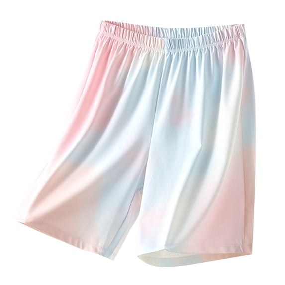 Ohufall Boys Girls Shorts Fashion Casual Solid Color Elastic Waist Short Pants Breathable Quick-drying Short Pant with Pockets, 5-16 Years