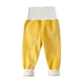 thumbnail image 1 of Wdfiry Child's Fall Winter Warm Pants Solid Color High Waisted Pants Baby Girls And Boys Cotton Soft Comfy Trousers Cute Pants 3M-4T, 1 of 6