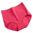 thumbnail image 1 of Ohufall Cotton Briefs Underwear for Women Plus Size Comfort Solid Color High Waist Tummy Control Briefs Stretchy Full Coverage Panty, 1 of 7