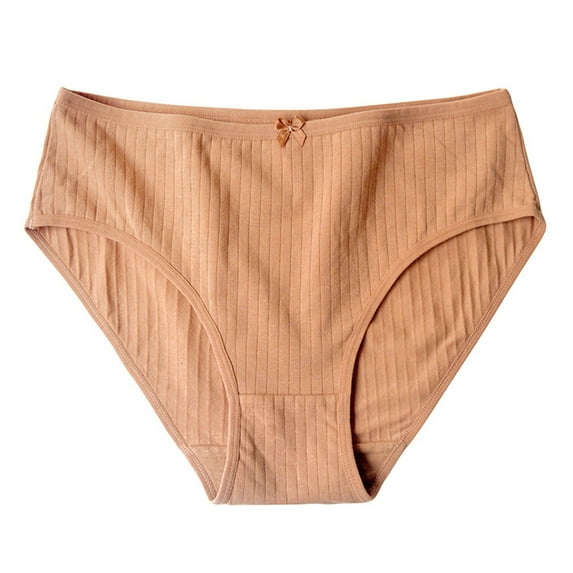 Wdfiry Cotton Underwear for Women Fashion Breathable Soft Stretch Panties Briefs on Clearance