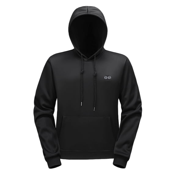 Wdfiry Electric Heated Hoodies for Men Long Sleeve Winter Adjustable Temp Dual-control 17 Heating Zones Sweatshirt Plus Size Drawstring Hoodies with Pockets