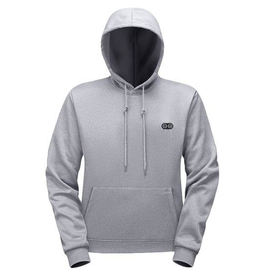 Wdfiry Electric Heated Hoodies for Men Long Sleeve Winter Adjustable Temp Dual-control 17 Heating Zones Sweatshirt Plus Size Drawstring Hoodies with Pockets