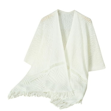 Wdfiry Fall Women's Shawl Wrap Poncho Ruana Cape, Cardigan Sweater Open-Front for Spring Fall Winter