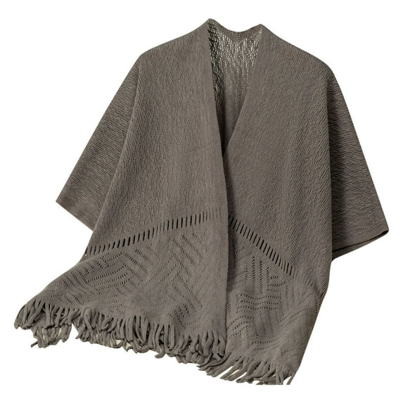 Wdfiry Fall Women's Shawl Wrap Poncho Ruana Cape, Cardigan Sweater Open-Front for Spring Fall Winter