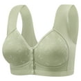 thumbnail image 1 of Wdfiry Front-Closing Wirefree Bras for Women Solid Breathable Gathering Push Up Everyday Bras Soft Support Full Coverage Bras, 1 of 3