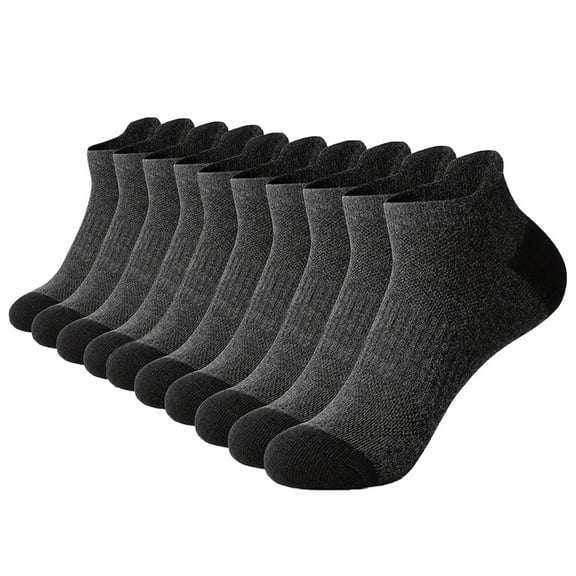 Wdfiry Men's Athletic Socks Casual Solid Color Sweat-absorbing Breathable And Outdoor Socks For Sports 5 Pairs Clearance