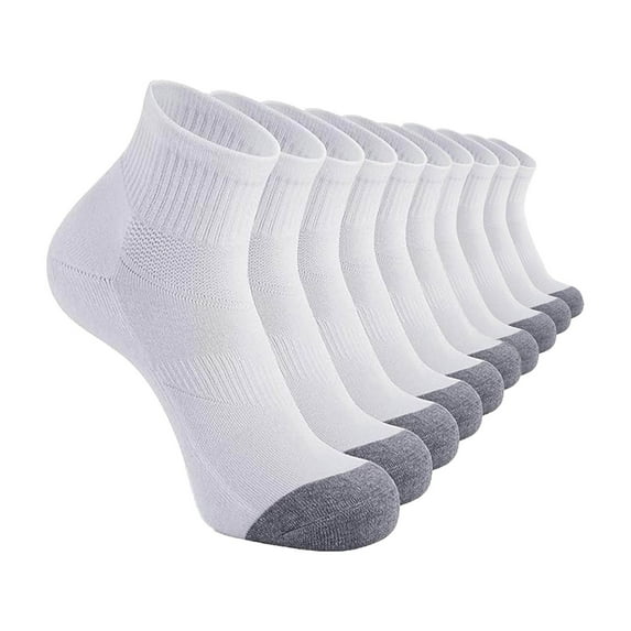 Wdfiry Men's Athletic Socks Casual Solid Color Sweat-absorbing Breathable And Outdoor Socks For Sports 5 Pairs