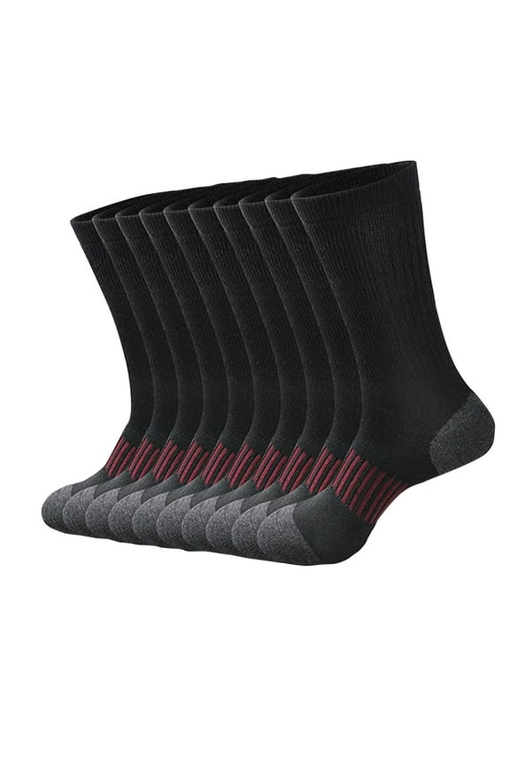 Men's Athletic Socks Casual Solid Color Sweat-absorbing Breathable And Outdoor Socks For Sports 5 Pairs