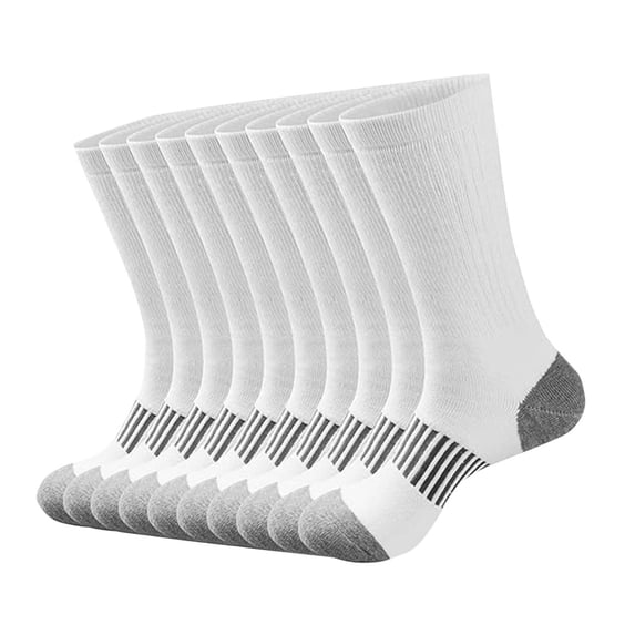 Wdfiry Men's Athletic Socks Casual Solid Color Sweat-absorbing Breathable And Outdoor Socks For Sports 5 Pairs