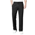 thumbnail image 1 of Wdfiry Men's Slacks Solid Color Elastic Waist Straight Leg Business Pants Big And Tall Mens Dress Pants with Pockets, 1 of 2