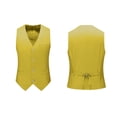thumbnail image 1 of Wdfiry Men's Suit Vest Solid Color Business Formal Dress Waistcoat Vest with 3 Pockets for Suit or Tuxedo, 1 of 4