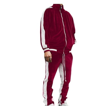 Wdfiry Men's Tracksuits Set Long Sleeve Sweatsuits For Men Set Track Suits 2 Piece Casual Athletic Jogging Warm Up Full Zip Sweat Suits Plus Size On Sale