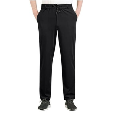 Wdfiry Mens Dress Pants Casual Solid Business Pants High Waist Straight Trousers Clearance