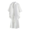 thumbnail image 1 of Wdfiry Mens Flowy Two Piece Sets Stretchy Button Down Shirts and Elastic Waist Drawstring Shorts Sets Lightweight Summer Sets, 1 of 6