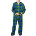 thumbnail image 1 of Wdfiry Mens Plaid Pajama Set, Soft Print Pajamas for Men, Lightweight Warm Sleepwear Nightwear 2 Piece Set, 1 of 6