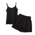 thumbnail image 1 of Wdfiry Modal Pajamas Sets for Women Two Piece Solid Color Sets Cami Tops and Elastic Waist Pants Plus Size Homewear Casual Pajamas Sets, 1 of 5