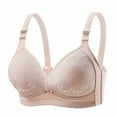 thumbnail image 1 of Wdfiry No Underwire Bras for Women Plus Size Full Coverage Soft Support Bralettes Light Breathable Gathering Push Up Everyday Bra, 1 of 6