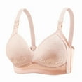 thumbnail image 1 of Wdfiry No Underwire Bras for Women Plus Size Full Coverage Soft Support Bralettes Light Breathable Gathering Push Up Everyday Bra, 1 of 6