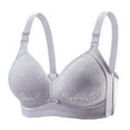 thumbnail image 1 of Wdfiry No Underwire Bras for Women Plus Size Full Coverage Soft Support Bralettes Light Breathable Gathering Push Up Everyday Bra, 1 of 6