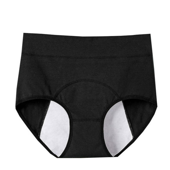 Wdfiry Panties for Women Period Underwear Plus Size High Waisted Solid Color Menstrual Leakproof Cotton Panties