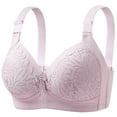 thumbnail image 1 of Ohufall Plus Size Push Up Bras for Women Embroidery Light Comfortable No Steel Rims Everyday Bralettes Full Coverage Soft Support Bra, 1 of 6