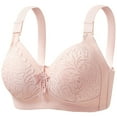 thumbnail image 1 of Ohufall Plus Size Push Up Bras for Women Embroidery Light Comfortable No Steel Rims Everyday Bralettes Full Coverage Soft Support Bra, 1 of 6