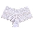 thumbnail image 1 of Ohufall Plus Size Underwear for Women Sexy Breathable Solid Color Lace Panty High Waist Tummy Control Cheeky Brief, 1 of 3
