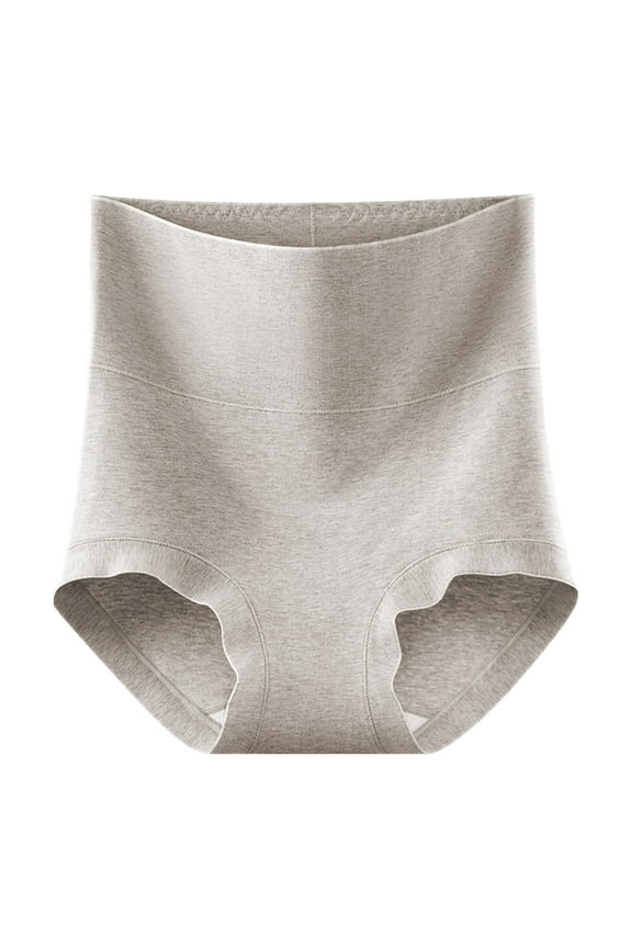 Post Partum Underwear For Women Comfort Solid Color High Waist Tummy Control Cotton Brief Stretchy Hip Lift Full Coverage Panty