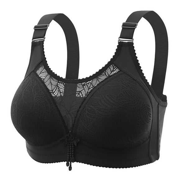 Wdfiry Push Up Bras for Women Sex Embroidery Thin Style Comfortable Breathable Wirefree Bra Plus Size Full Coverage Soft Bralette