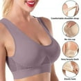 thumbnail image 1 of Wdfiry Sports Bras for Women Stretch Breathable Ultra-thin Plus Size Full Bra Cup Tank Solid Color Fitness Bra With Removable Pads, 1 of 6