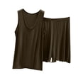 thumbnail image 1 of Ohufall Summer Pajama Sets For Women Sleeveless Modal Top With Short Pants Two Piece Lounge Outfit Cozy Soft Sleepwear Pajamas, 1 of 3